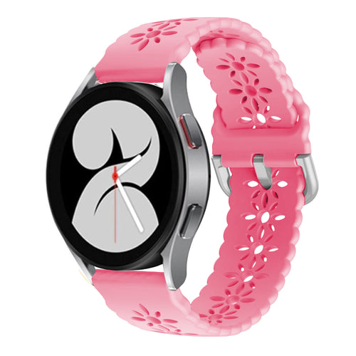 galaxy-watch-4-siliconen-bandje-patroon-knalroze