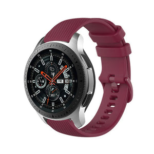 Premium Silicone Strap, on a watch, 3/4 front view