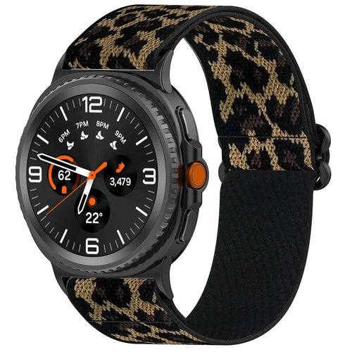 Samsung Galaxy Watch 8 Classic Elastic Strap (Leopard)