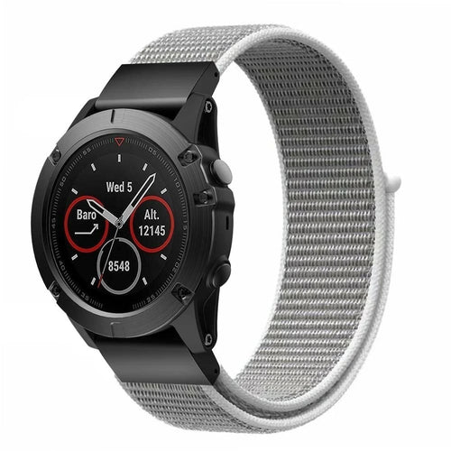 Nylon Strap, seashell, on a watch, 3/4 front view