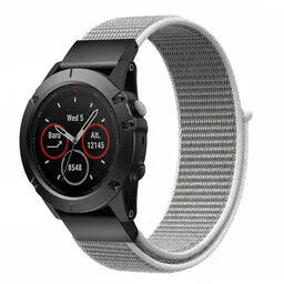 Nylon Strap, seashell, on a watch, 3/4 front view