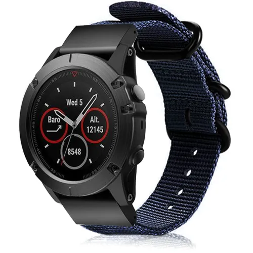 Garmin Quatix 8 Pro - 47mm Nylon Buckle Strap (Blue)