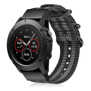 Garmin Tactix 8 - 51mm Nylon Buckle Strap (Black/Grey)