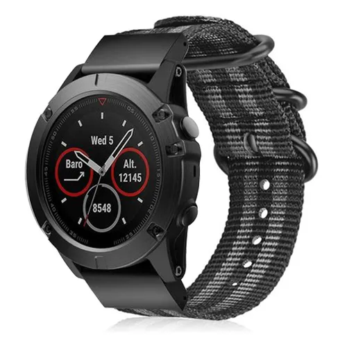 Garmin Descent G2 Nylon Strap with Buckle (Black/Grey)