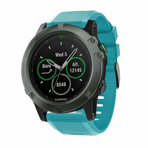 Garmin Descent MK3i - 51mm Silicone Strap (Light Blue)