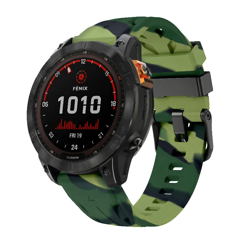 Garmin Fenix 3 Race Silicone Strap (Green Camouflage)