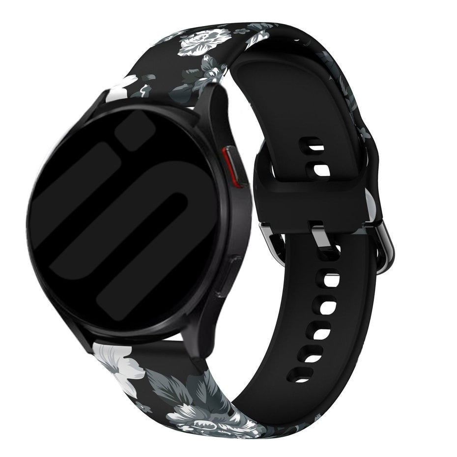 Print Silicone Strap, on a watch, 3/4 front view