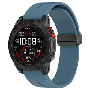 Garmin Fenix 8 Pro - 51mm D-Buckle Silicone Strap (Grey-Blue)