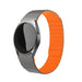 Samsung Galaxy Watch 7 - 44mm Magnetic Silicone Strap (Gray/Orange)