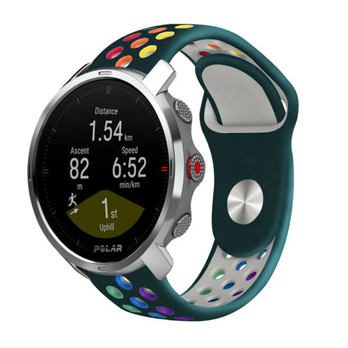 Silicone Sport Strap, on a watch, 3/4 front view