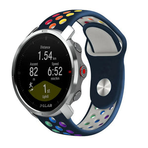 Silicone Sport Strap, on a watch, 3/4 front view
