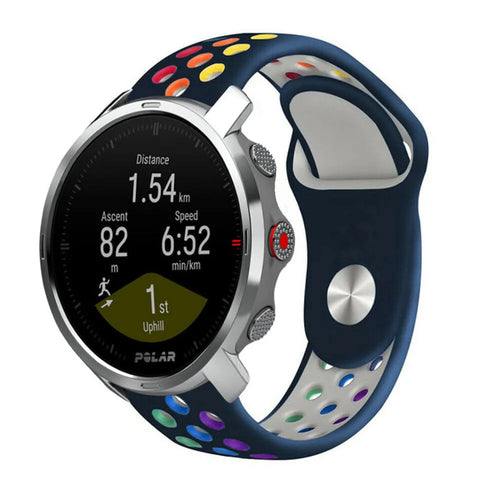 Silicone Sport Strap, on a watch, 3/4 front view