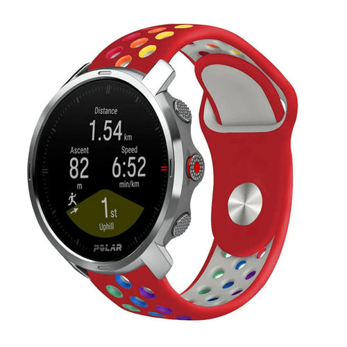 Silicone Sport Strap, on a watch, 3/4 front view