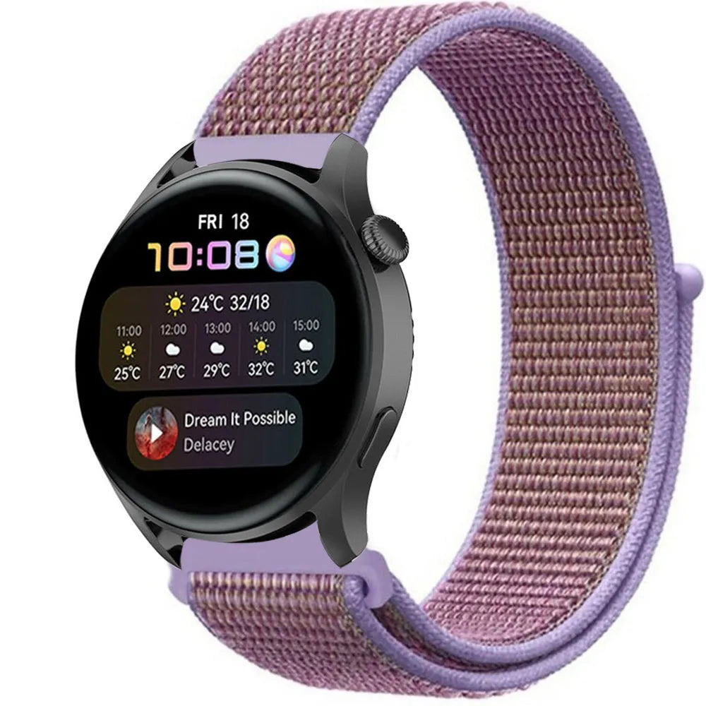 Nylon Strap, on a watch, 3/4 front view