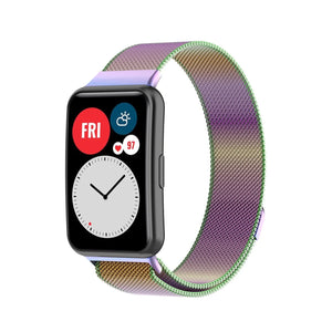 Milanese Strap, on a watch, 3/4 front view