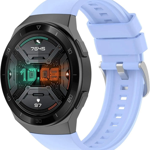 Silicone Strap, on a watch, 3/4 front view