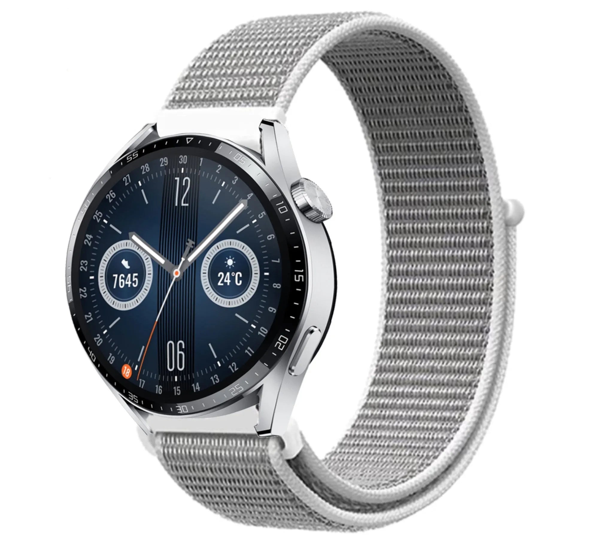 Nylon Strap, on a watch, 3/4 front view