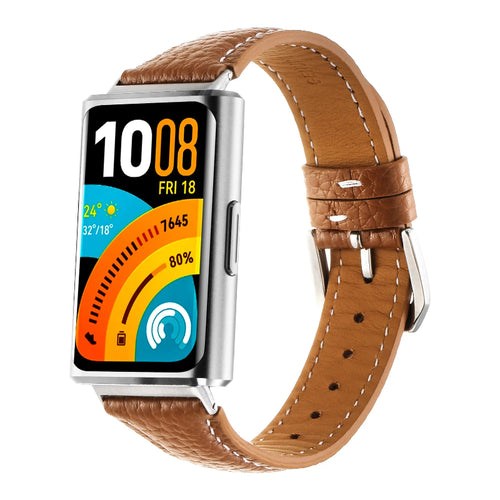 huawei band 11 leather strap brown