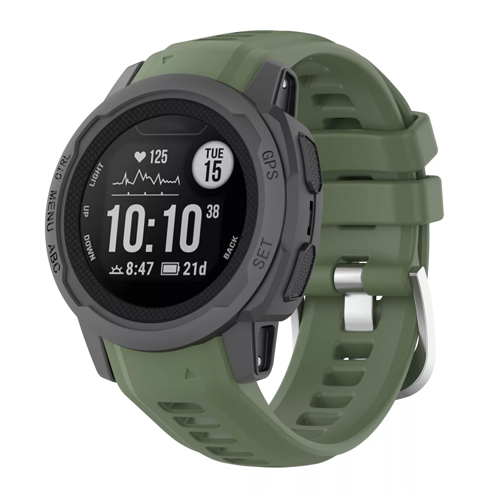 Garmin Instinct 2s Silicone Strap (Dark Green)