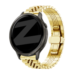 Steel Strap 'Jubilee', gold, on a watch, 3/4 front view