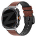 Bandz Samsung Galaxy Watch Ultra 2 Leather Hybrid Strap with Buckle (Brown)
