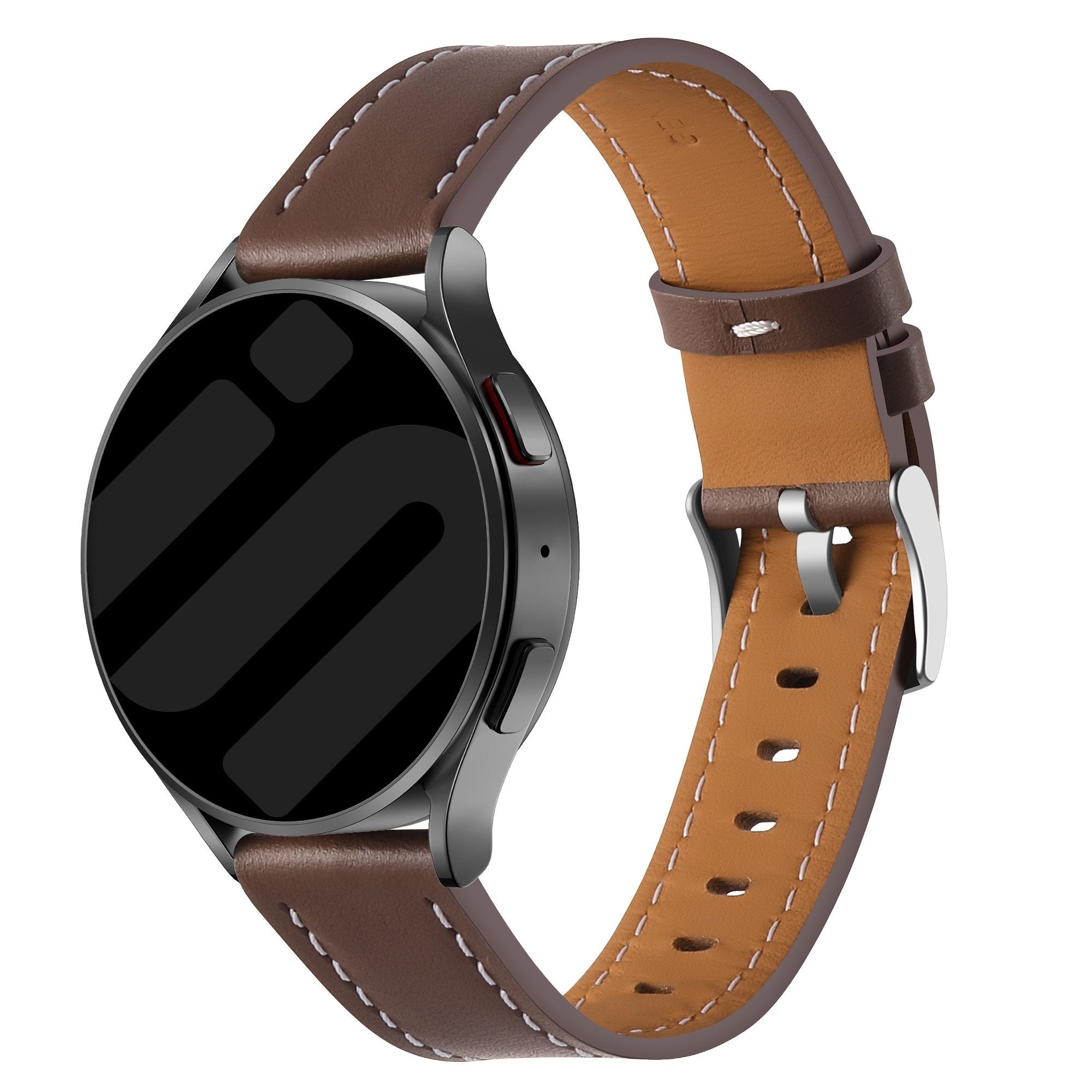 Withings ScanWatch 2 - 38mm 'One Push' Leather Strap (Dark Brown)