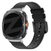 Bandz Samsung Galaxy Watch Ultra 2 Leather Hybrid Strap with Buckle (Black)