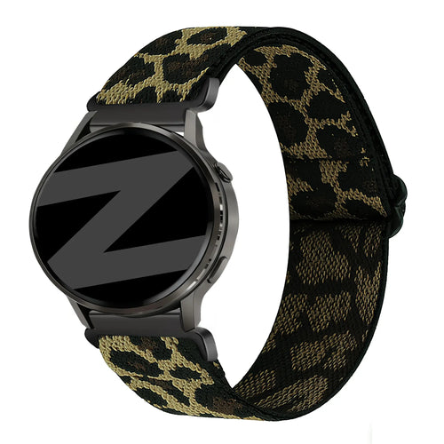 Bandz Garmin Venu 4 - 41mm Elastic Nylon Strap (Leopard)