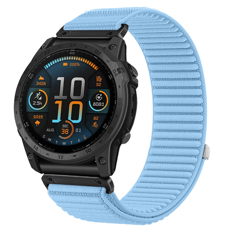 Garmin Descent Mk3(i) - 43mm Wave Nylon Strap (Light Blue)