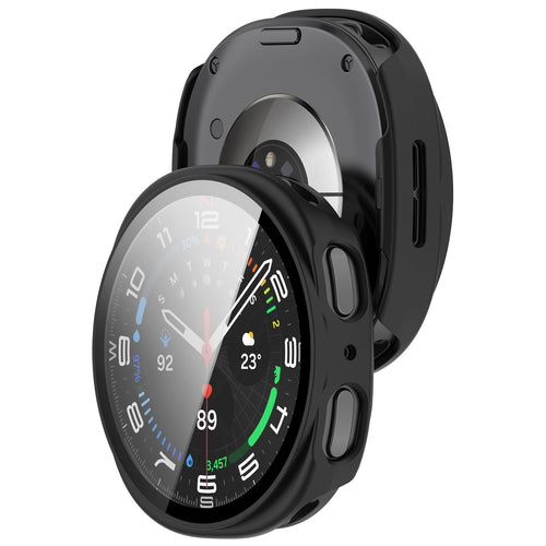 Samsung Galaxy Watch 8 - 40mm / 9 - 40mm Hard Case with Glass (Black)