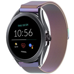 Milanese Strap, on a watch, 3/4 front view