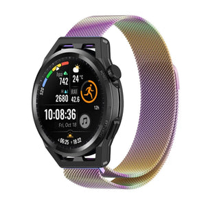Milanese Strap, on a watch, 3/4 front view