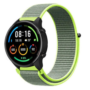 Nylon Strap, fluorescent, on a watch, 3/4 front view