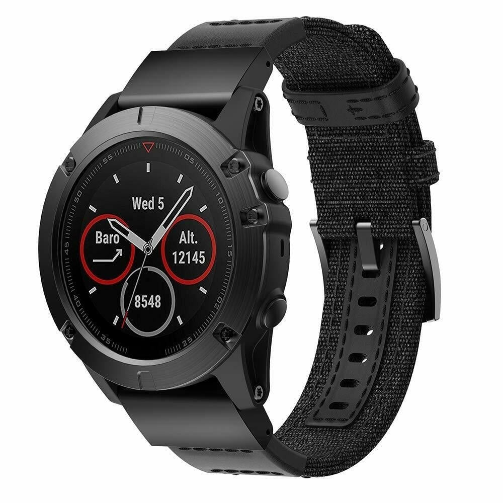 Garmin Instinct Nylon Hybrid Strap (Black)
