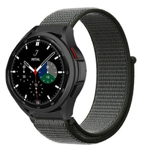 Nylon Strap, green, on a watch, 3/4 front view