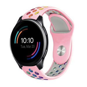 Silicone Sport Strap, on a watch, 3/4 front view
