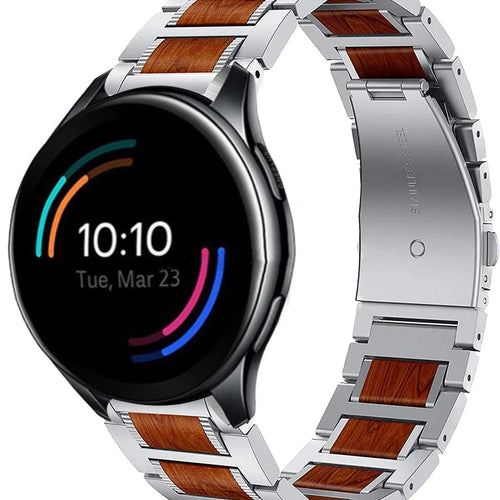OnePlus Watch 3 Wooden/Steel Strap (Silver)