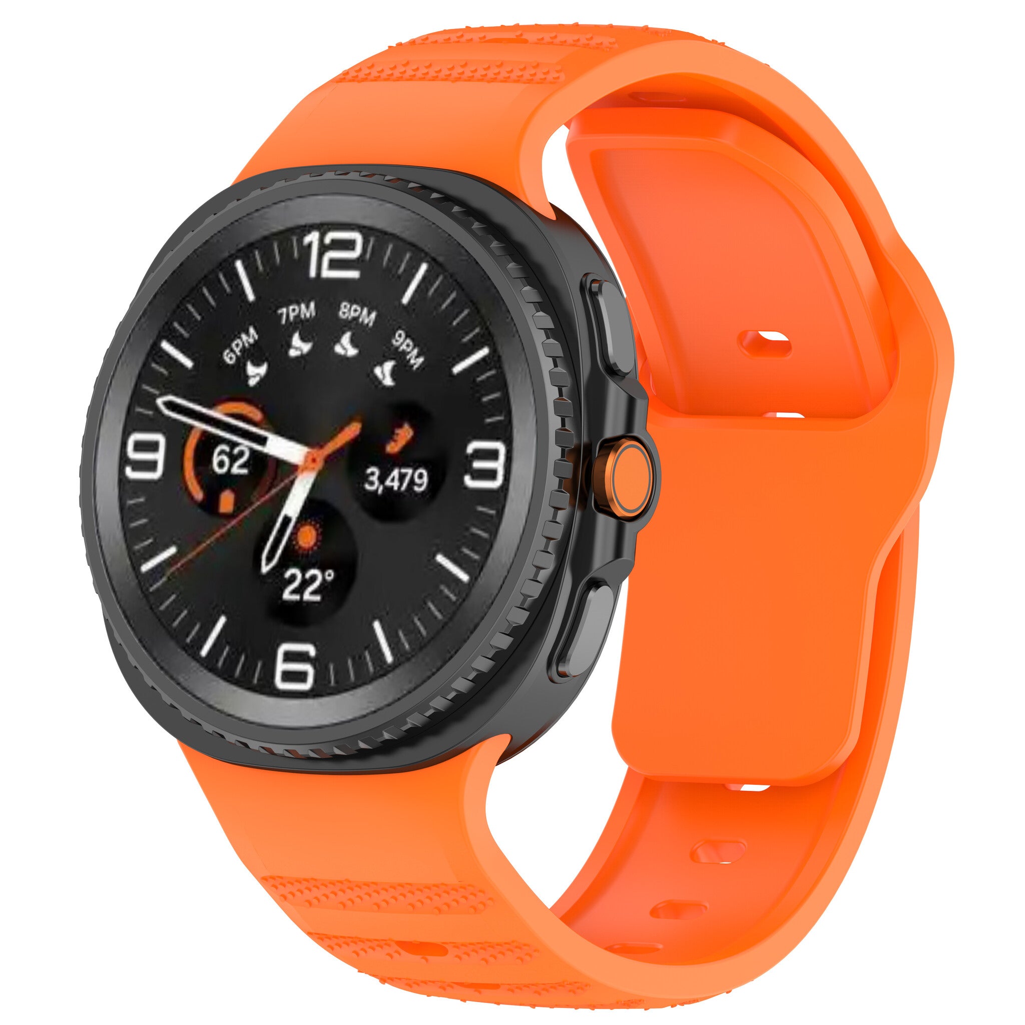 Samsung Galaxy Watch 9 - 40mm Outdoor Silicone Strap (Orange)