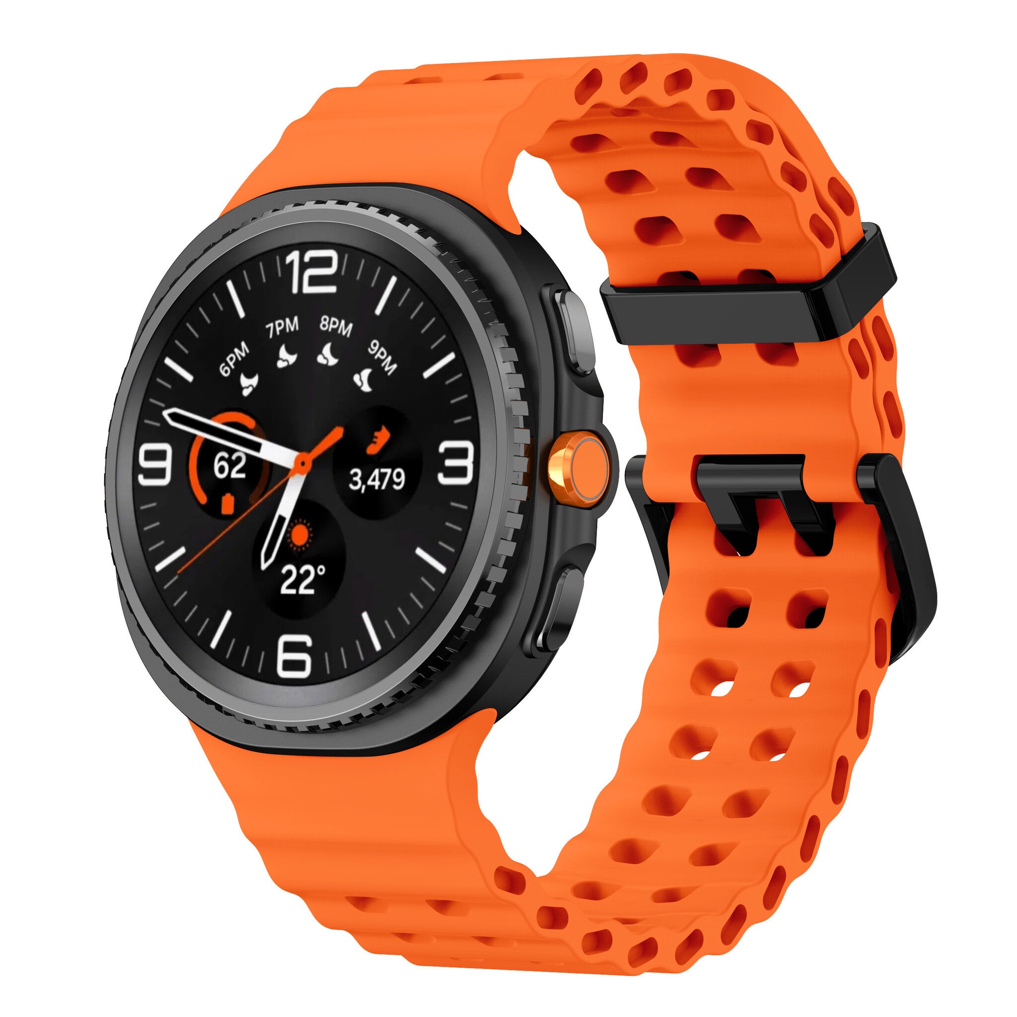 Samsung Galaxy Watch 8 - 44mm Ocean Strap (Orange)