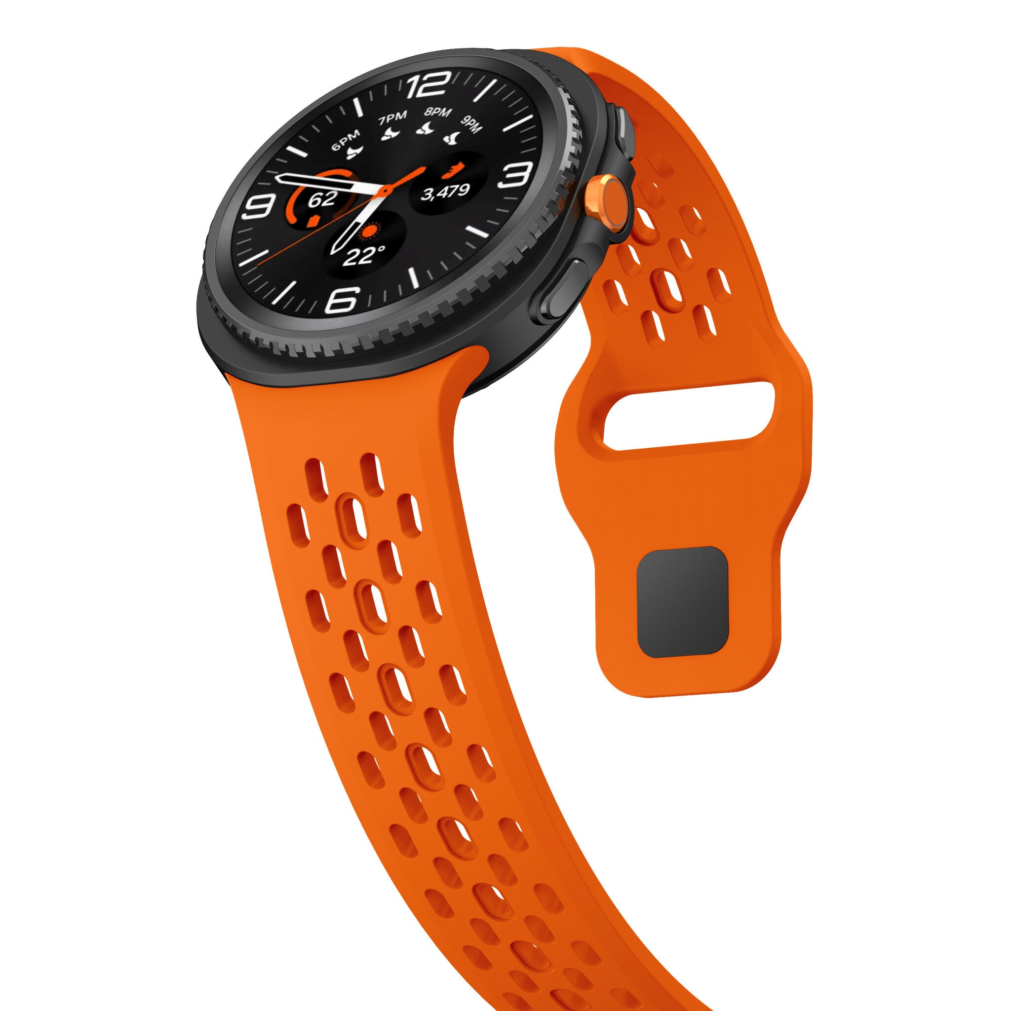 Samsung Galaxy Watch 9 - 44mm Silicone Air Strap (Orange)