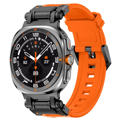 Silicone Strap 'Explorer', on a watch, 3/4 front view