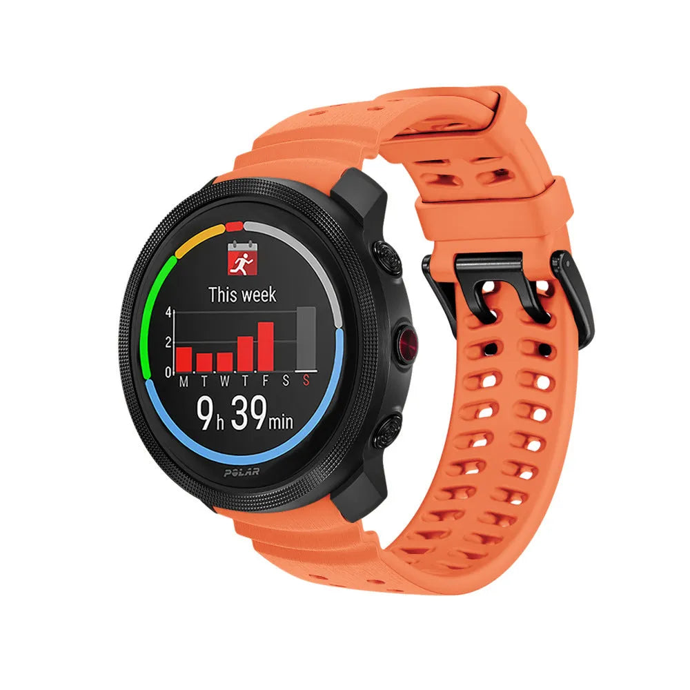 Polar Vantage M3 Silicone Grain Strap (Orange)