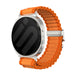 Samsung Galaxy Watch 8 Classic Outdoor Nylon Strap with P-Buckle (Orange/Silver)