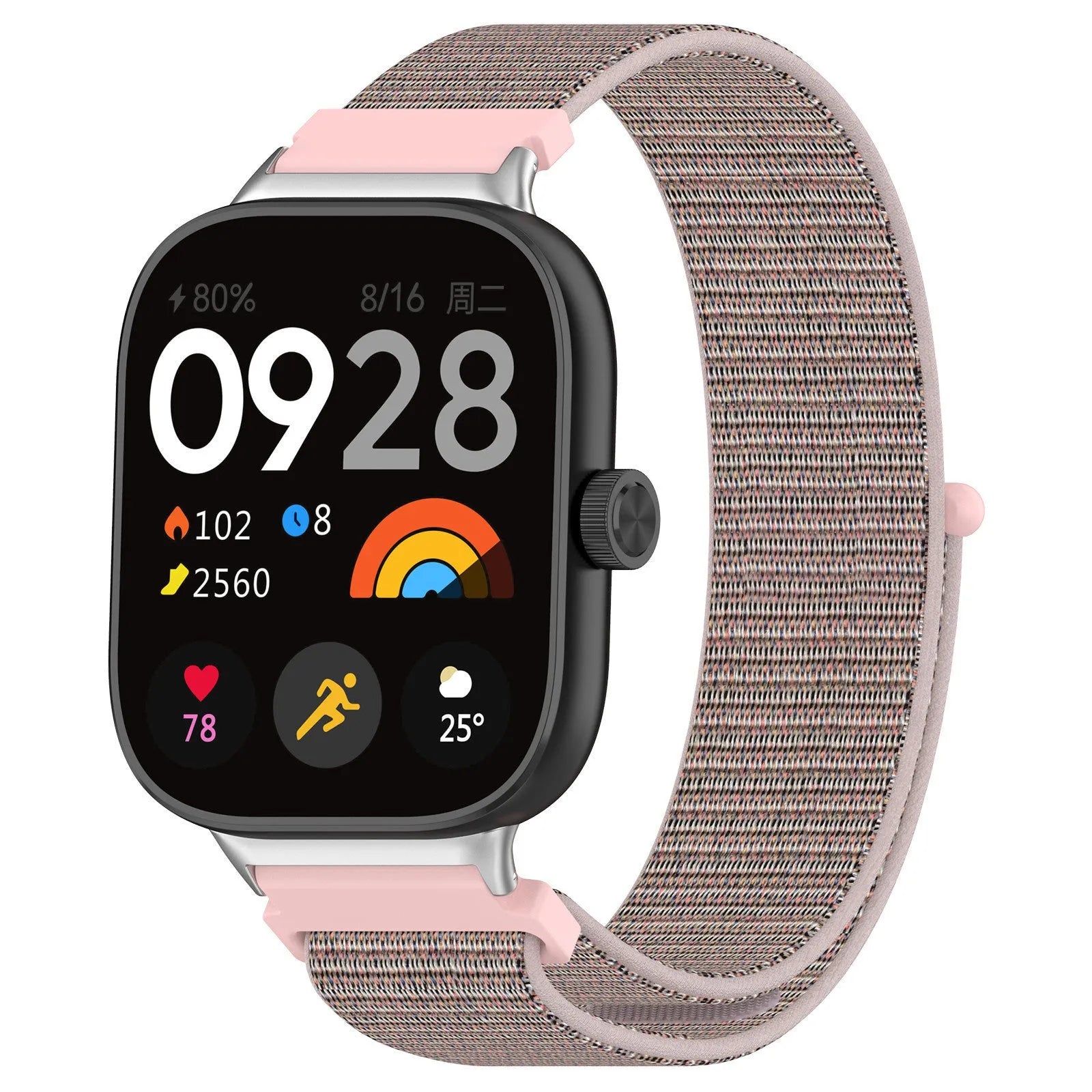 Nylon Strap, on a watch, 3/4 front view
