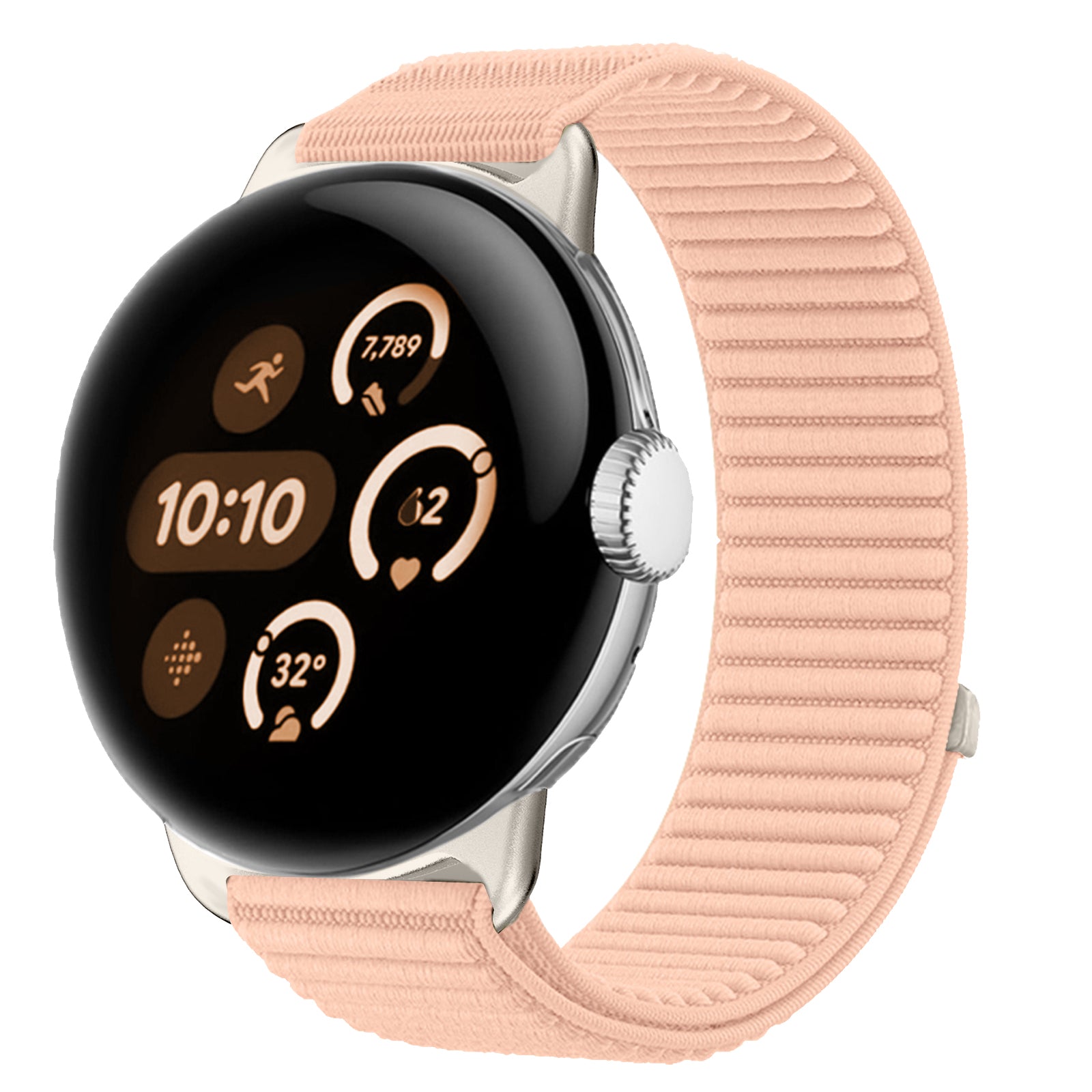 Google Pixel Watch 4 - 41mm Wave Nylon Strap (Pink)