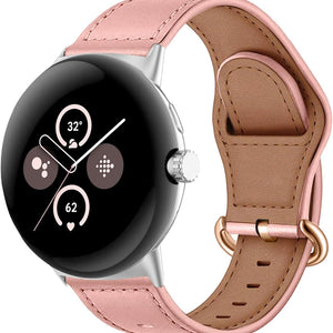 Google Pixel Watch 3 - 41mm Leather Buckle Strap (Pink)