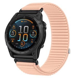 Garmin Fenix 8 - 43mm Wave Nylon Strap (Pink)