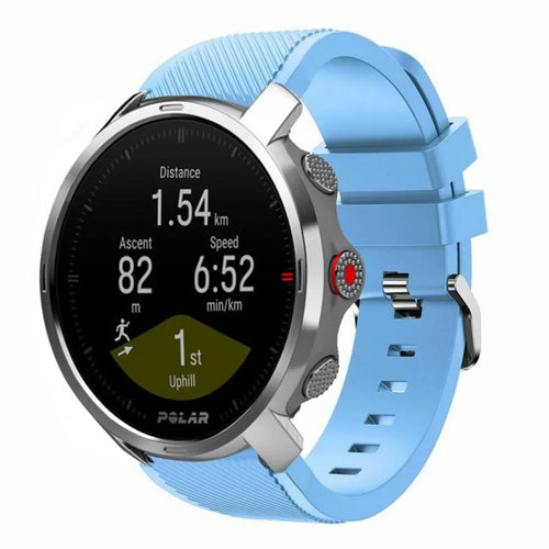 Twill Silicone Strap, on a watch, 3/4 front view