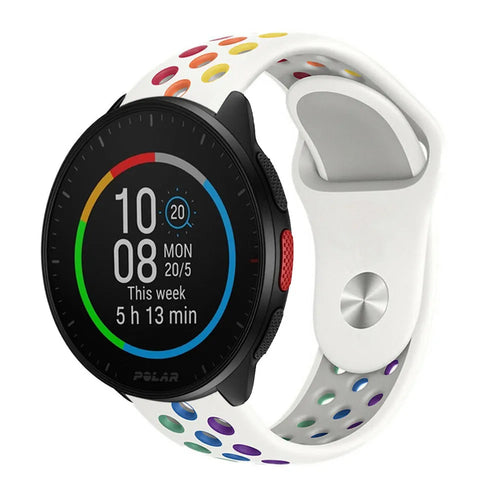 Silicone Sport Strap, on a watch, 3/4 front view