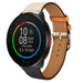 Polar Pacer Leather Strap (White/Navy Blue)